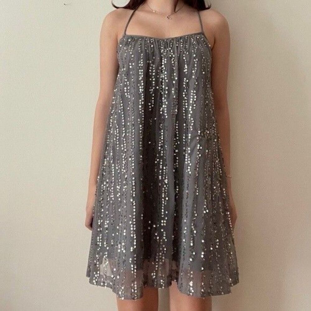 Abercrombie & Fitch Strappy Sequin Mini Dress